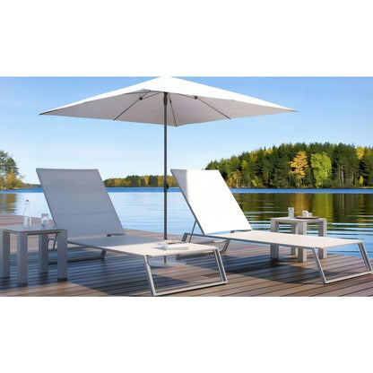 Chaise longue d'extérieur Isa blanche