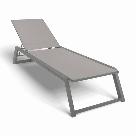 Chaise longue d'extérieur Isa grise