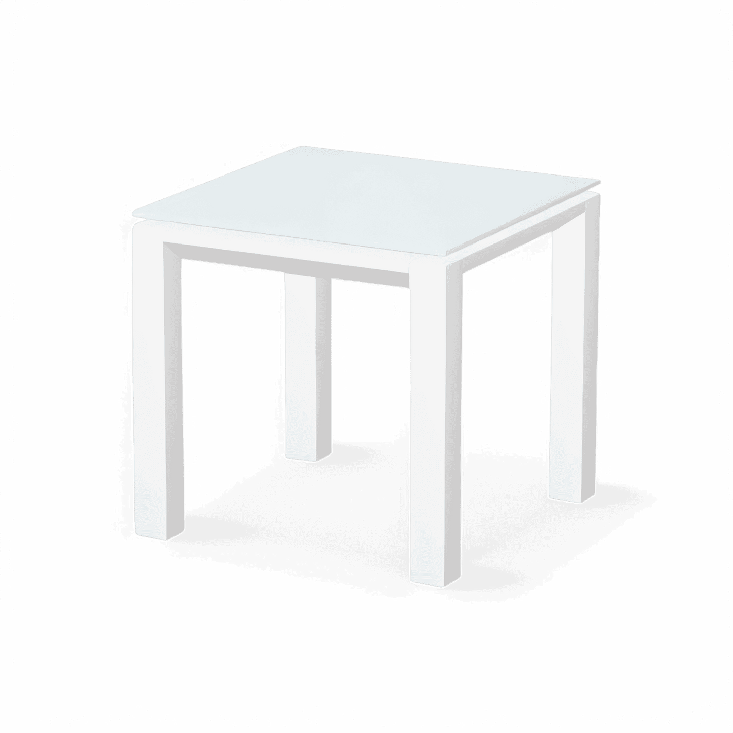 Table d'appoint d'extérieur Isa blanche