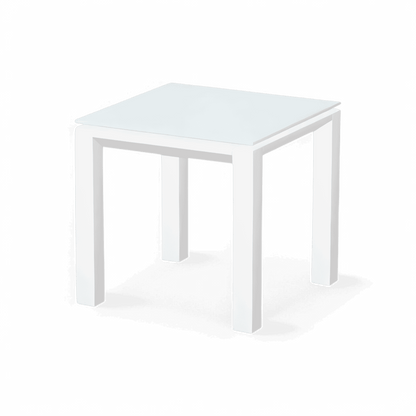 Table d'appoint d'extérieur Isa blanche