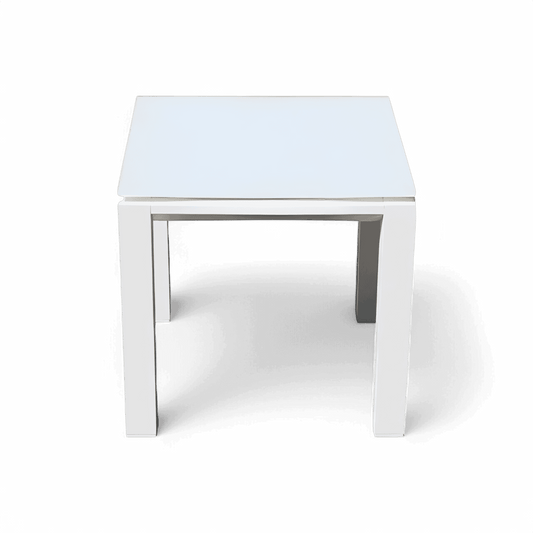Table d'appoint d'extérieur Isa blanche