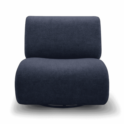 Fauteuil Jackie Lounge Bleu Foncé Gris