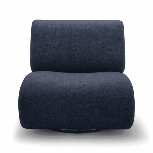 Fauteuil Jackie Lounge Bleu Foncé Gris