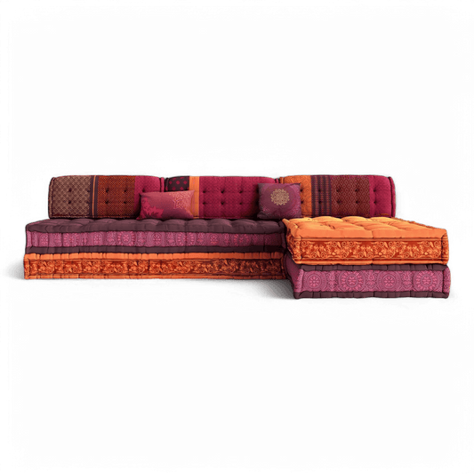Canapé sectionnel Maili violet et orange