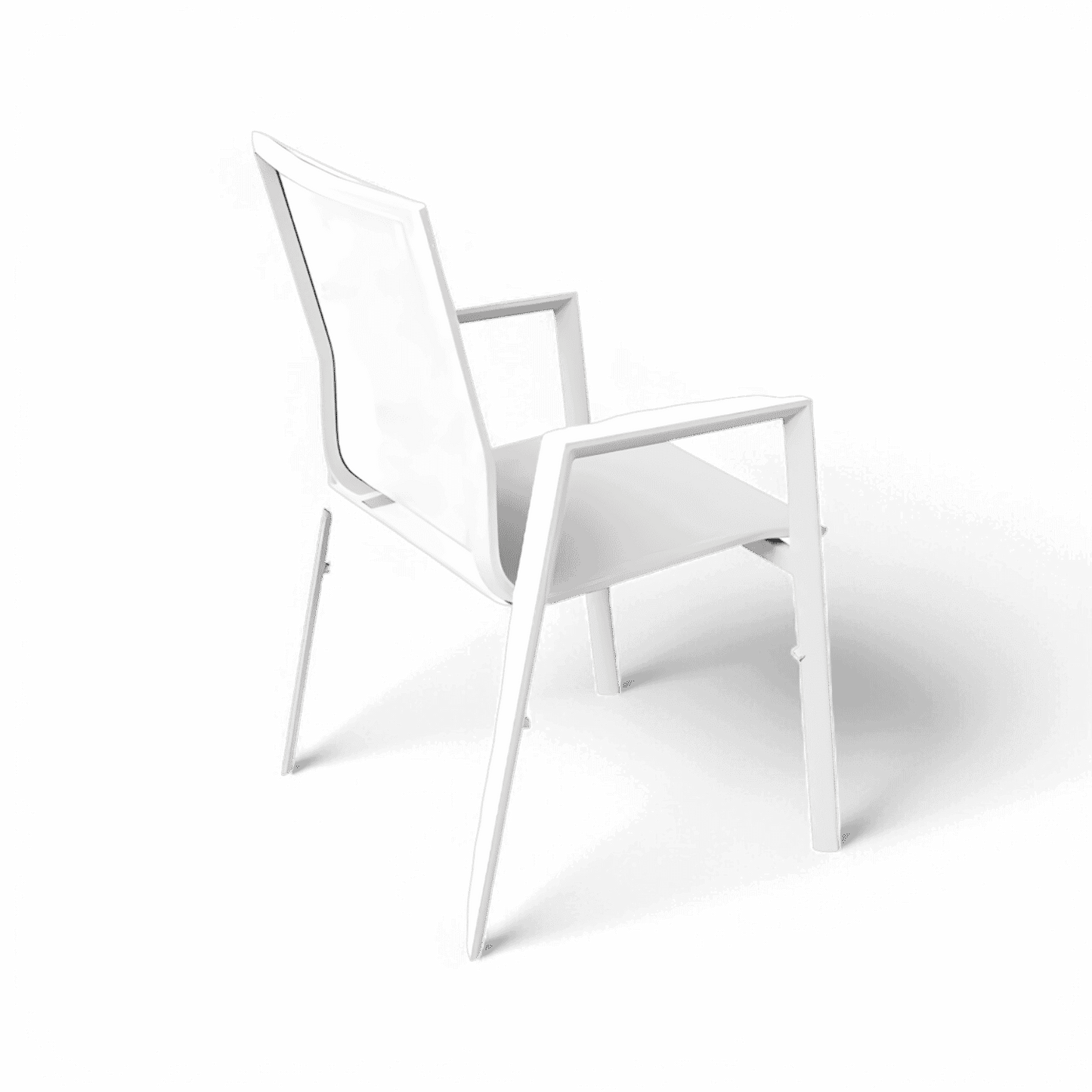 Chaise de salle à manger d'extérieur Malta blanche