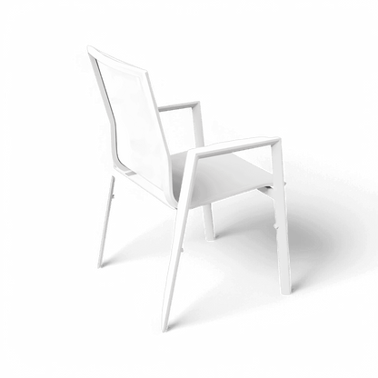 Chaise de salle à manger d'extérieur Malta blanche