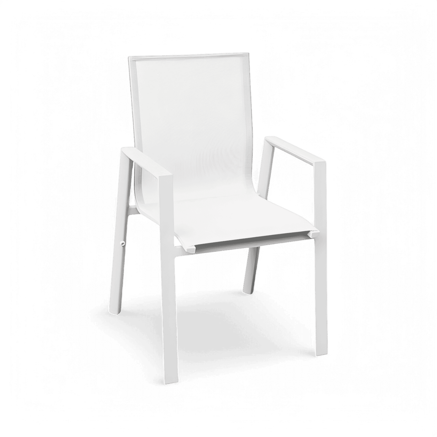 Chaise de salle à manger d'extérieur Malta blanche