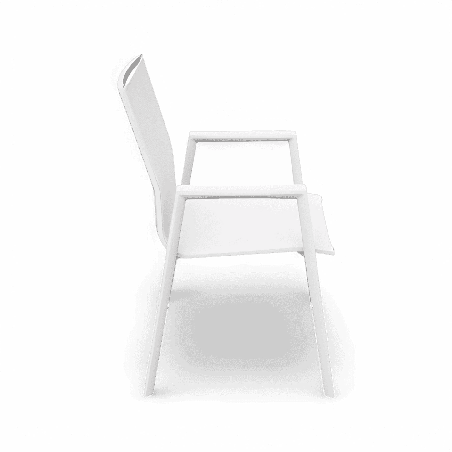 Chaise de salle à manger d'extérieur Malta blanche