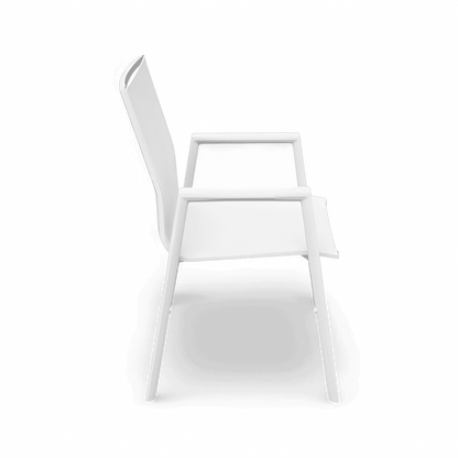Chaise de salle à manger d'extérieur Malta blanche