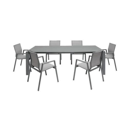 Ensemble de salle à manger d'extérieur Malta gris