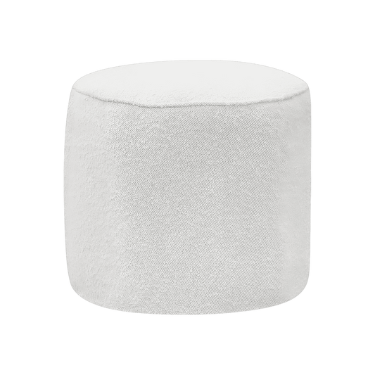 Naomi Ottoman Blanc Boucle