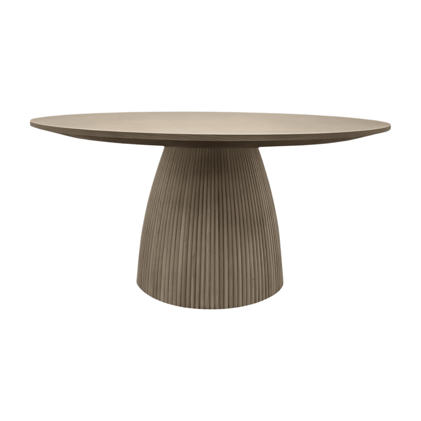 Table à manger ronde Oxford en chêne gris