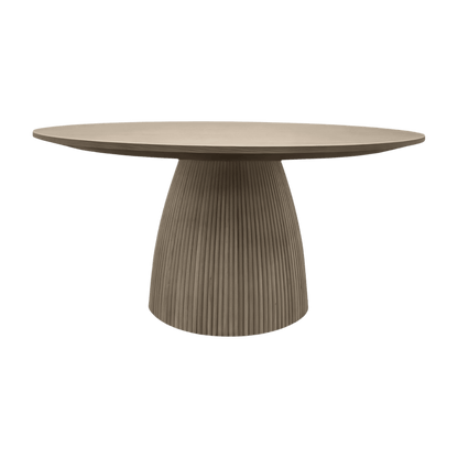 Table à manger ronde Oxford en chêne gris