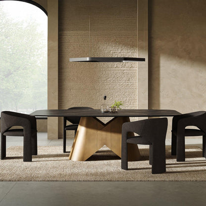 Chaise de salle à manger Aria Boucle noire