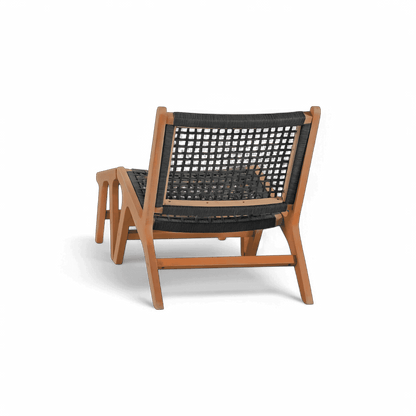 Chaise longue d'extérieur Tahiti gris foncé