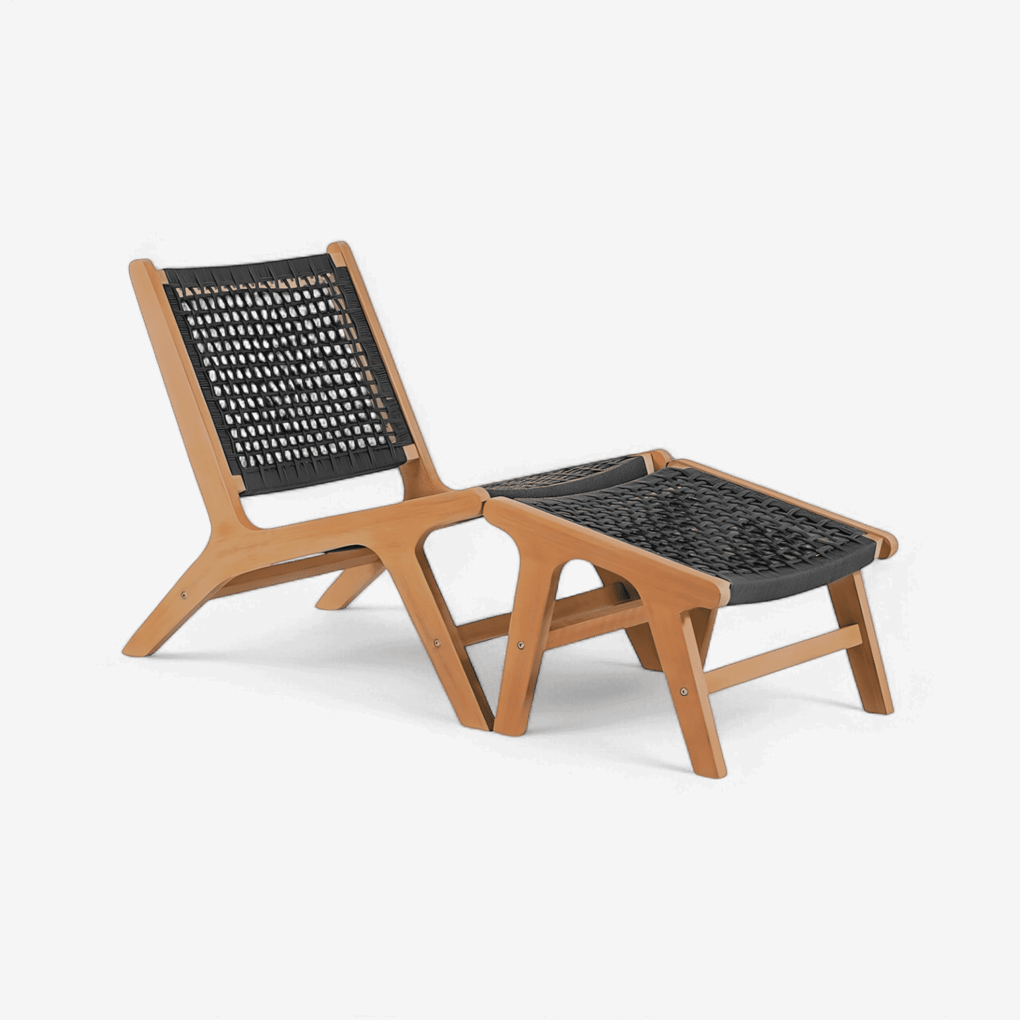 Chaise longue d'extérieur Tahiti gris foncé