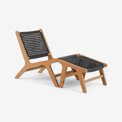 Chaise longue d'extérieur Tahiti gris foncé