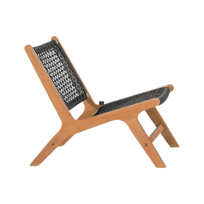 Chaise longue d'extérieur Tahiti gris foncé