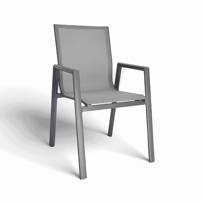 Chaise de salle à manger d'extérieur Malta grise