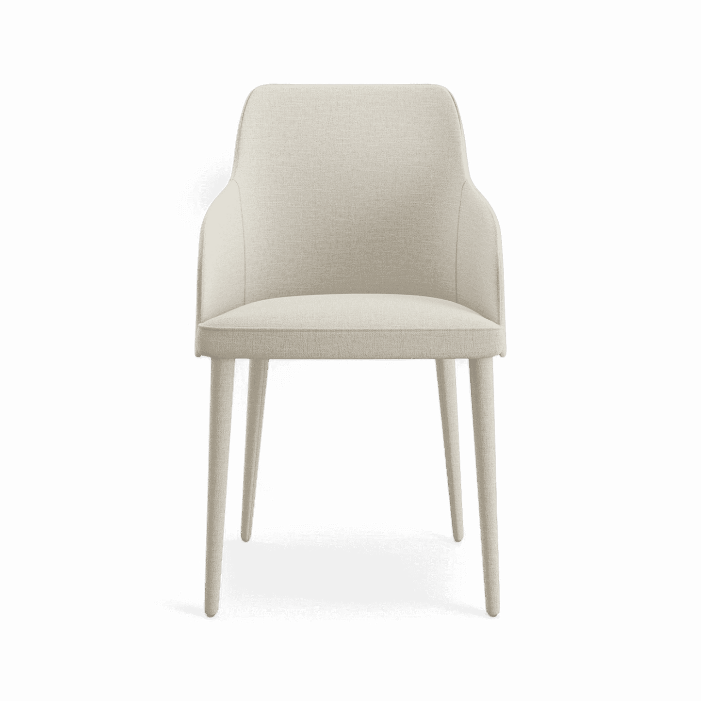 Chaise de salle à manger Zeta en lin blanc