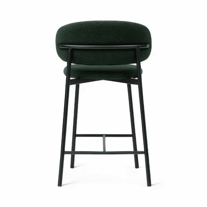 Tabouret de comptoir Zoya Boucle verte