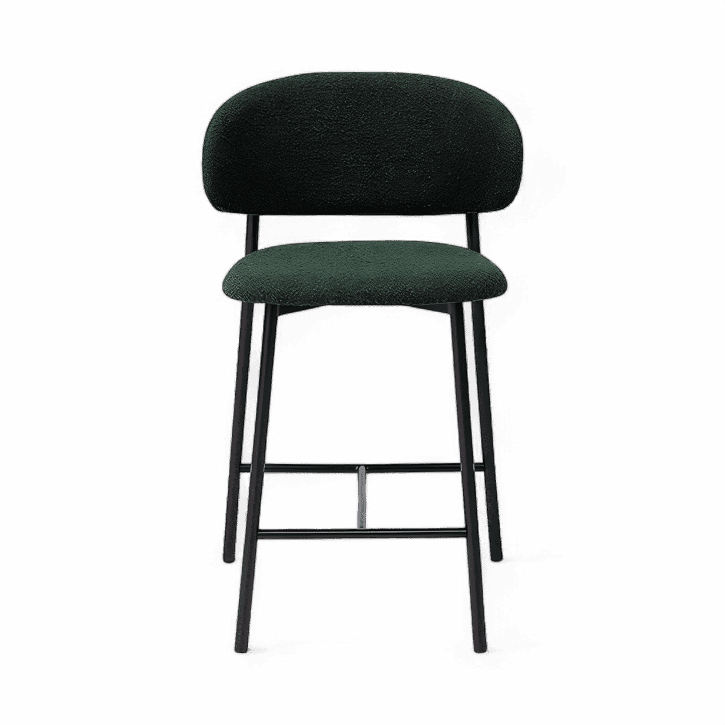 Tabouret de comptoir Zoya Boucle verte