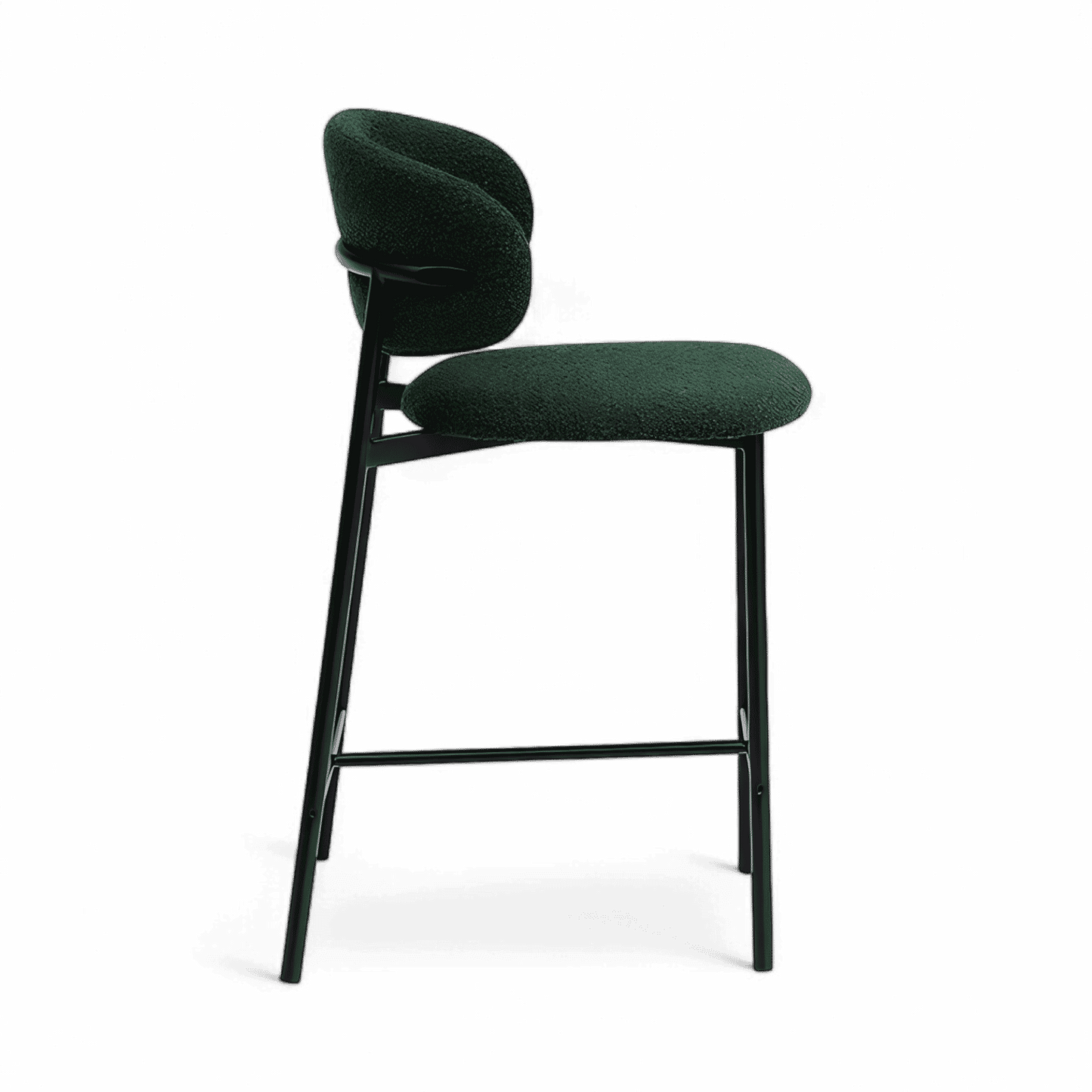 Tabouret de comptoir Zoya Boucle verte