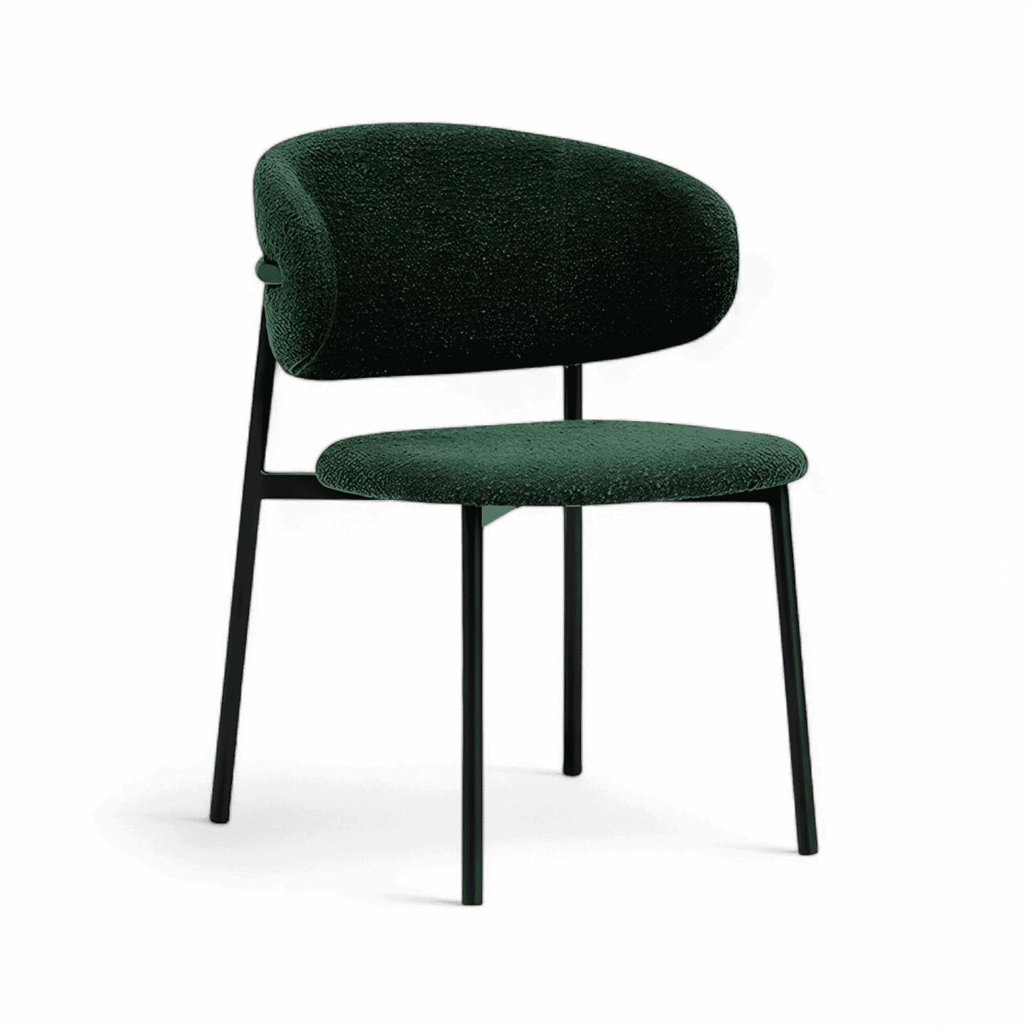 Chaise de salle à manger Zoya Boucle verte