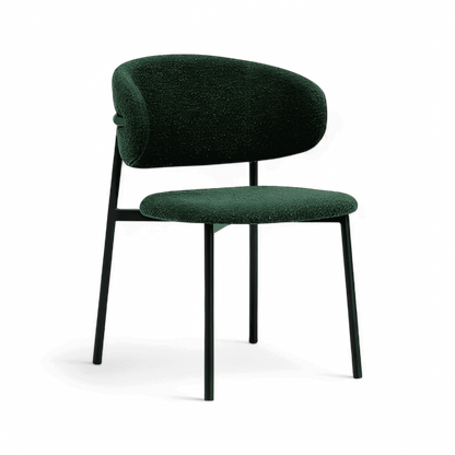 Chaise de salle à manger Zoya Boucle verte